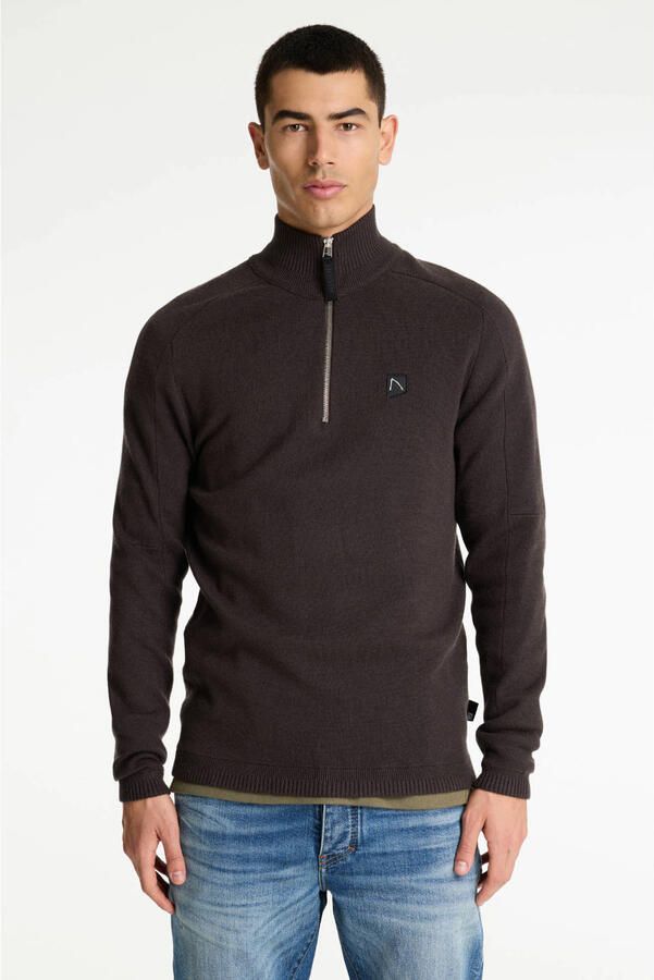 CHASIN' regular fit gebreide trui espresso
