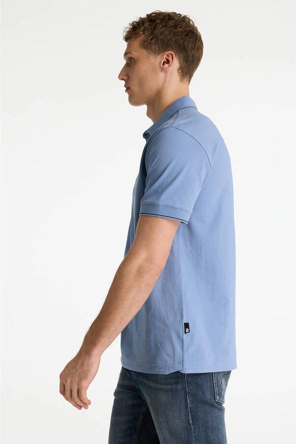 CHASIN' regular polo blauw - Foto 3