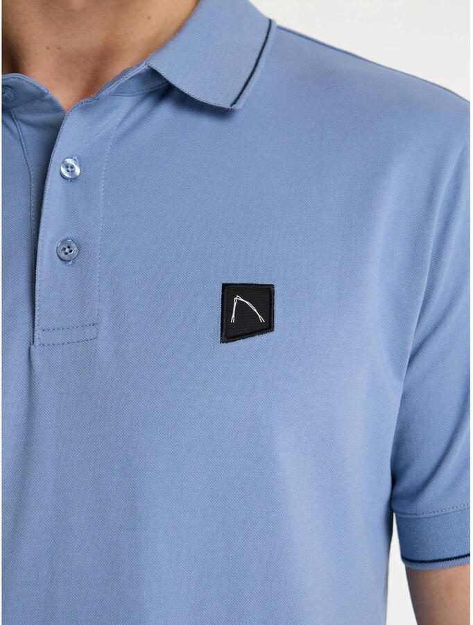 CHASIN' regular polo blauw - Foto 2