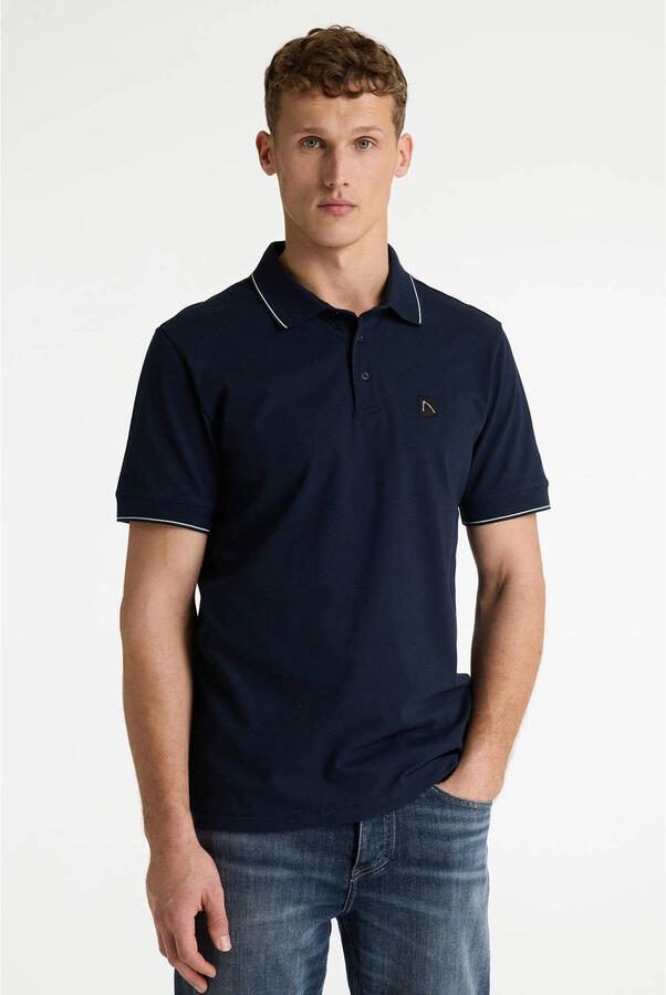 CHASIN' regular polo donkerblauw