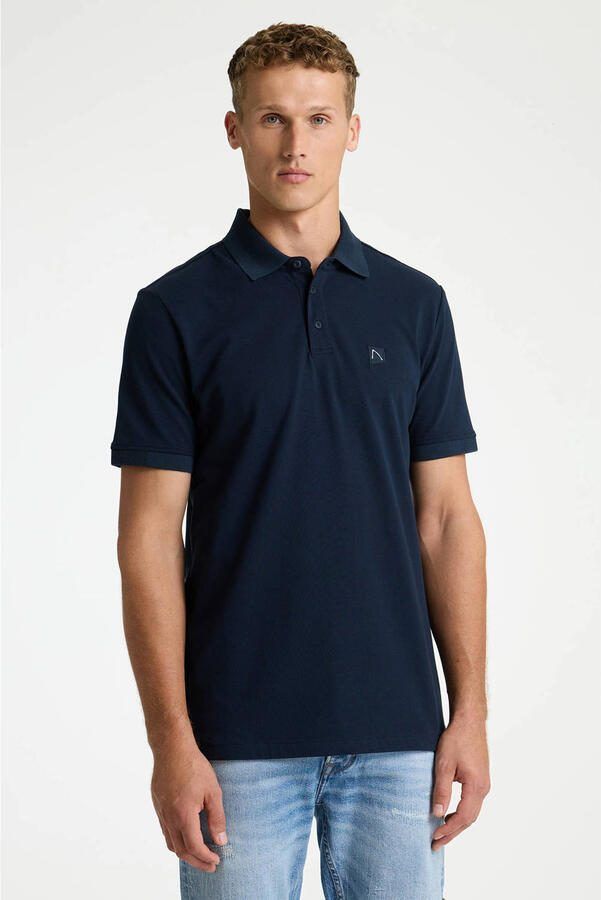 CHASIN' regular polo donkerblauw