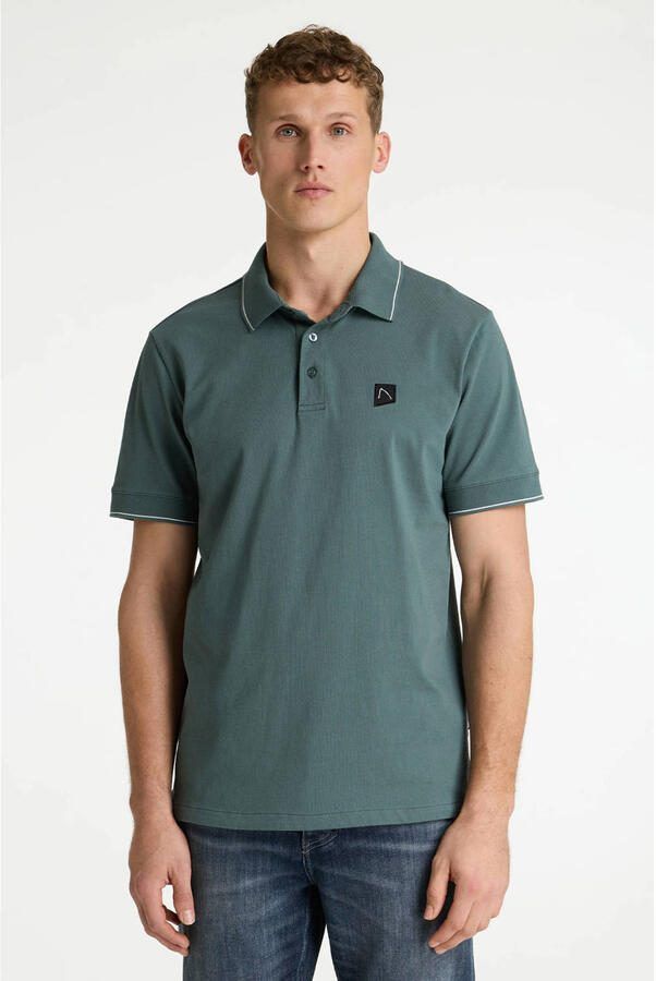 CHASIN' regular polo donkergroen