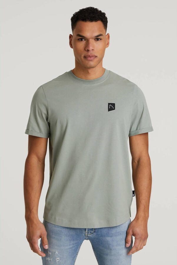 CHASIN' regular T-shirt grijsgroen