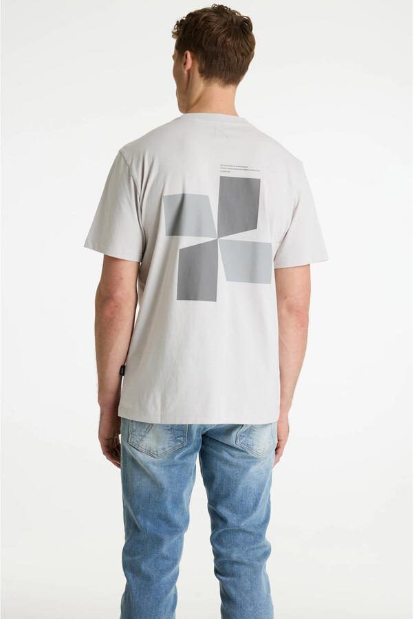 CHASIN' regular T-shirt met backprint lichtgrijs - Foto 2