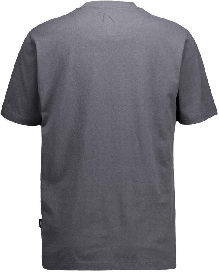 CHASIN' regular T-shirt met linnen antraciet - Foto 2
