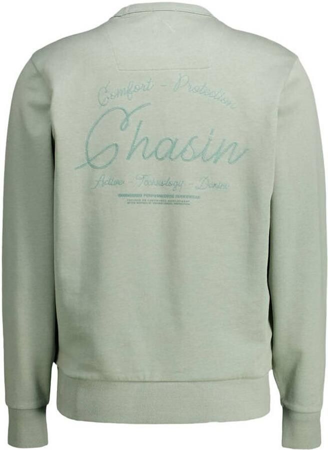 CHASIN' relaxed fit sweater met backprint en borduursels groen - Foto 2