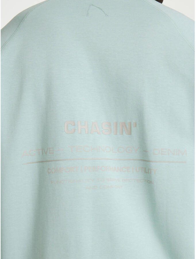 CHASIN' relaxed T-shirt met backprint turquoise - Foto 3