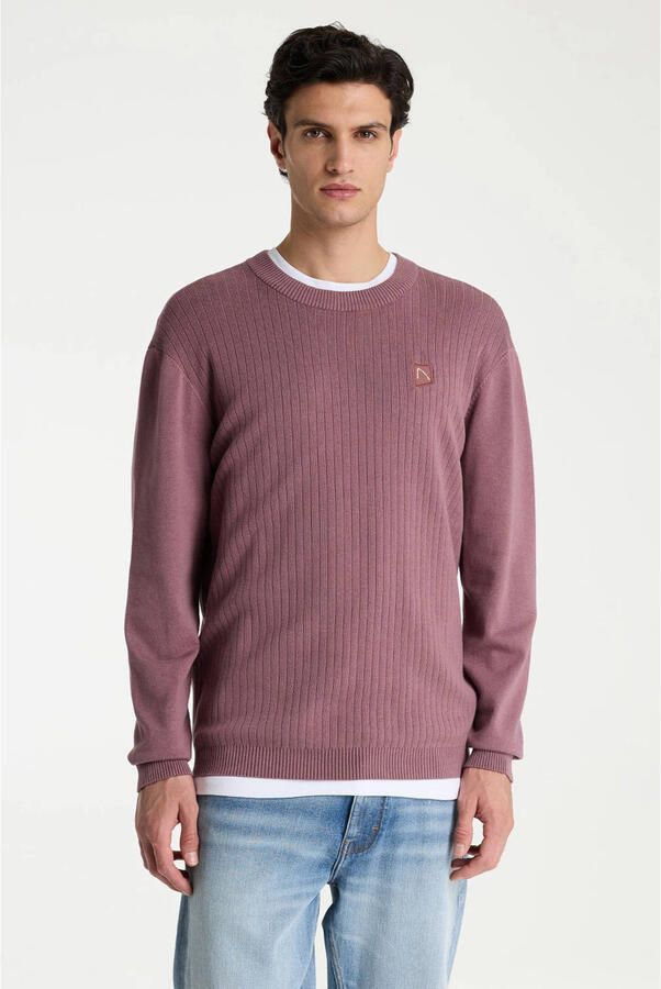 CHASIN' Roen relaxed fit gebreide trui roze taupe