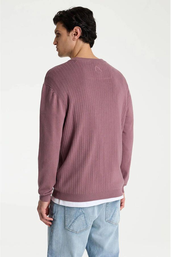 CHASIN' Roen relaxed fit gebreide trui roze taupe - Foto 3