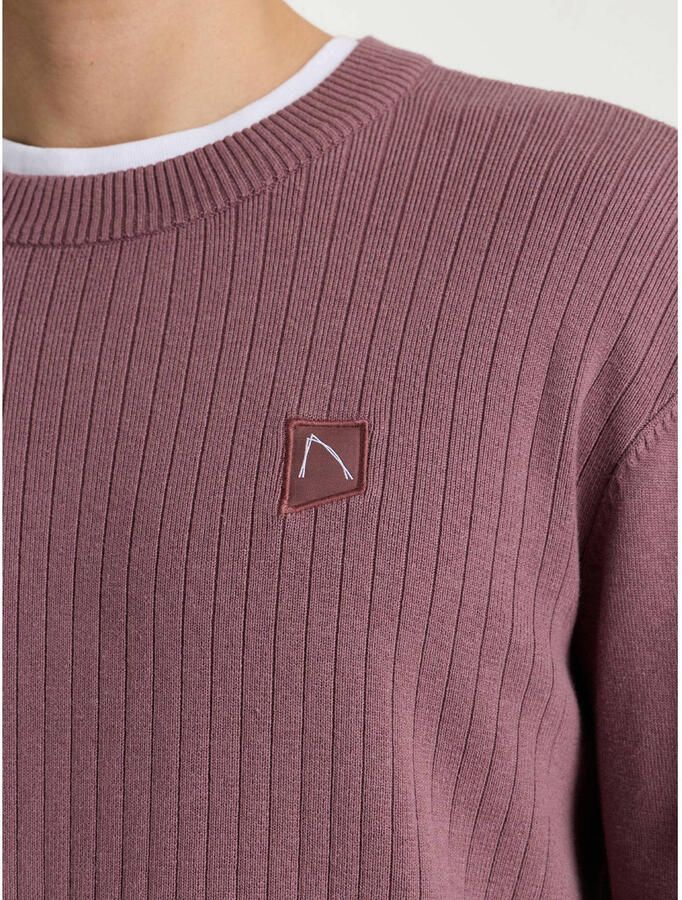 CHASIN' Roen relaxed fit gebreide trui roze taupe - Foto 2