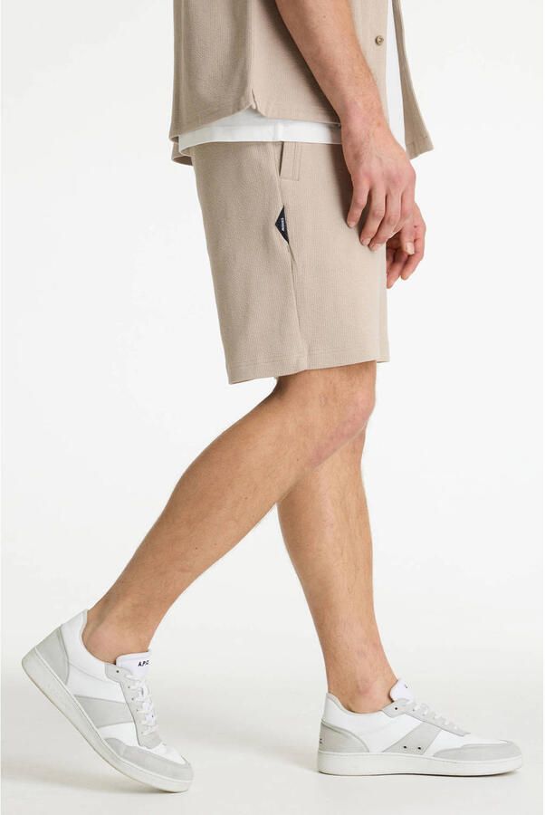 CHASIN' Slate.S Structure regular casual short beige met textuur - Foto 2