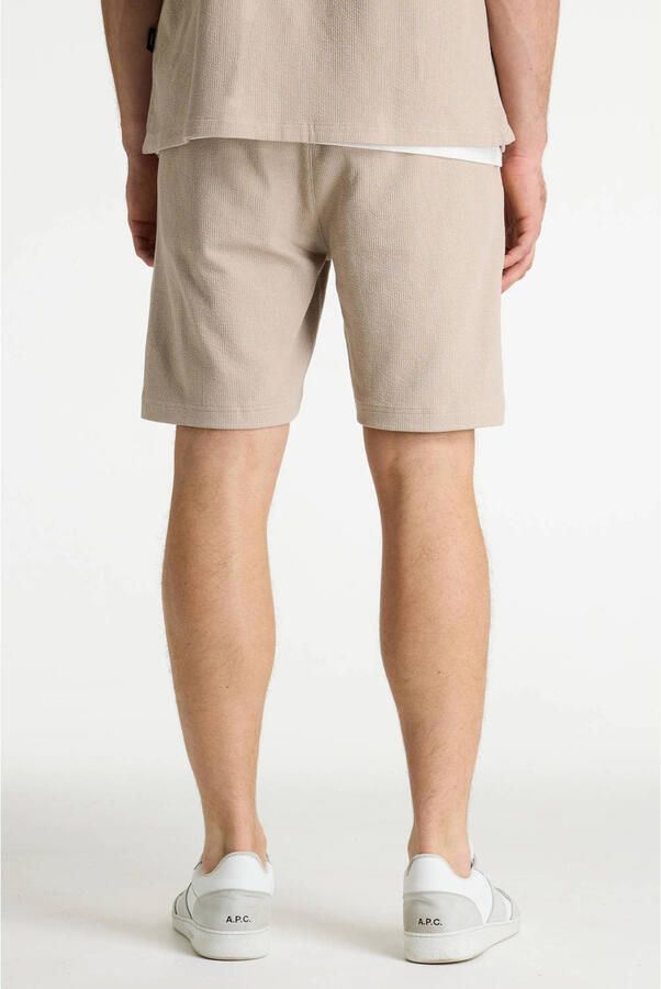 CHASIN' Slate.S Structure regular casual short beige met textuur - Foto 3