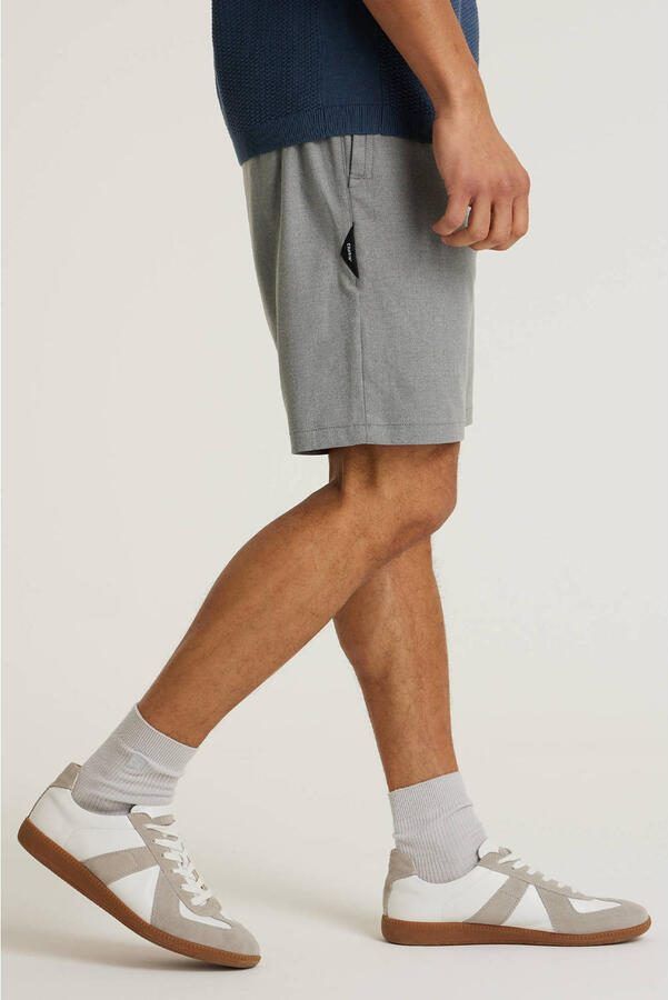 Chasin Stone Washed Denim Shorts Gray Heren - Foto 2