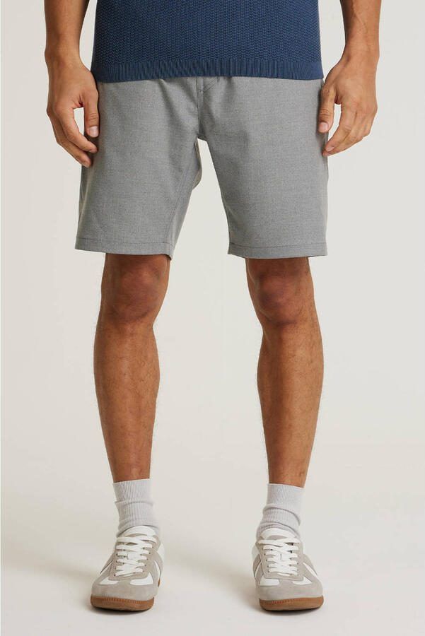 Chasin Stone Washed Denim Shorts Gray Heren - Foto 3