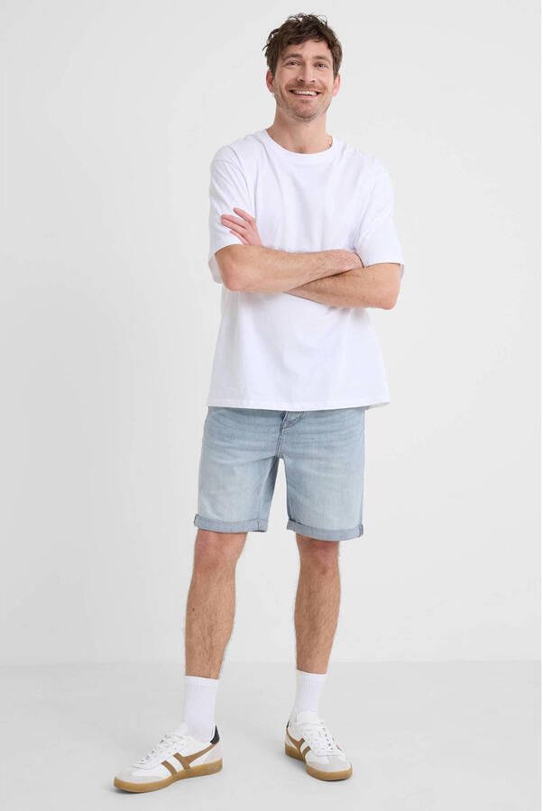 CHASIN' slim denim short bleached denim - Foto 4