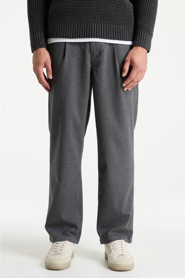 CHASIN' Space Wave straight leg chino grijs