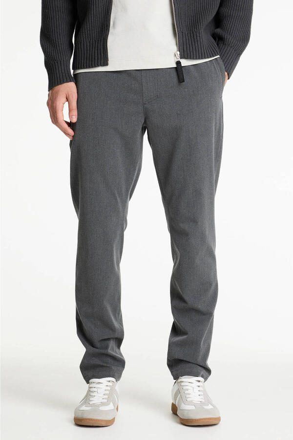 CHASIN' Stone Dual slim casual broek grijs