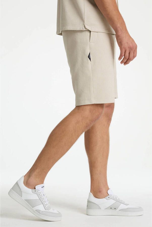 CHASIN' Stone.S Structure regular casual short beige met textuur - Foto 6