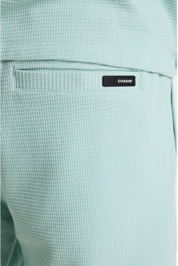 CHASIN' Stone.S Structure regular casual short blauw met textuur - Foto 2