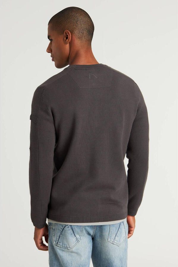 Chasin Ronde Hals Pullover Gray Heren