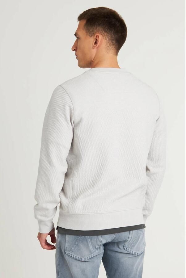 CHASIN' sweater lichtgrijs textuur
