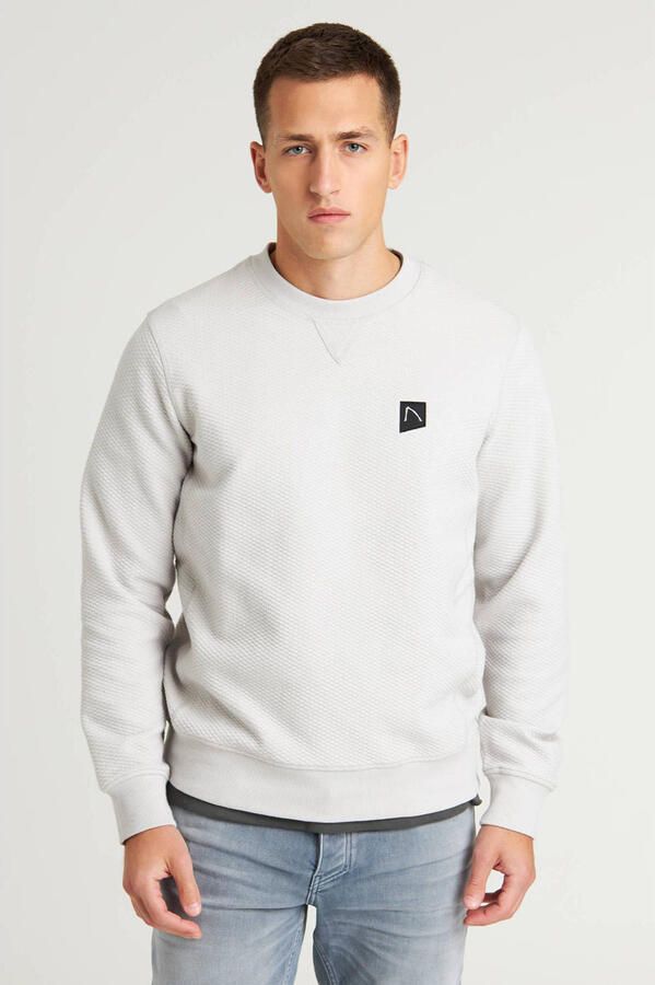CHASIN' sweater lichtgrijs textuur - Foto 3