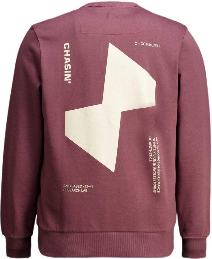CHASIN' regular fit sweater met backprint huckleberry - Foto 2
