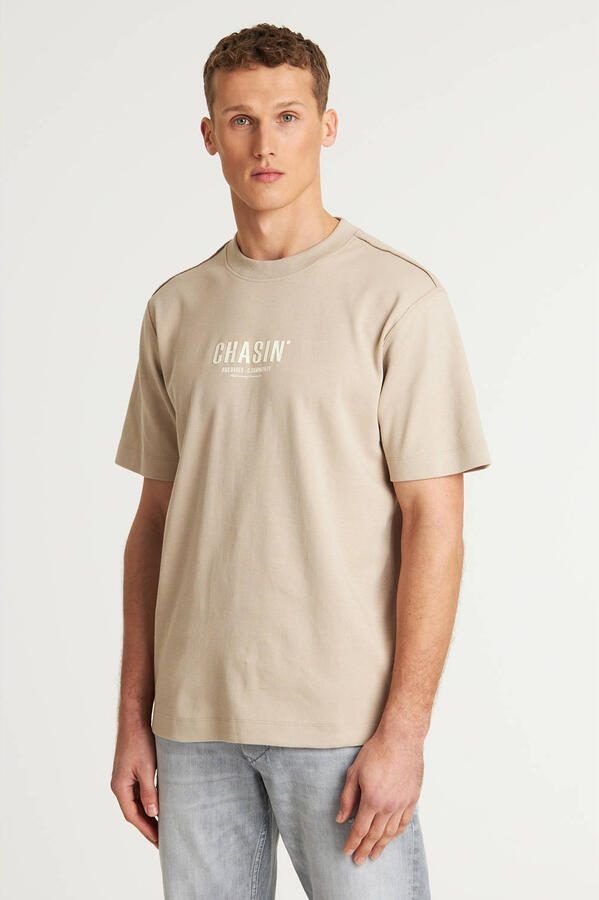 Chasin Korte Mouw T-shirt Mayor Beige Heren