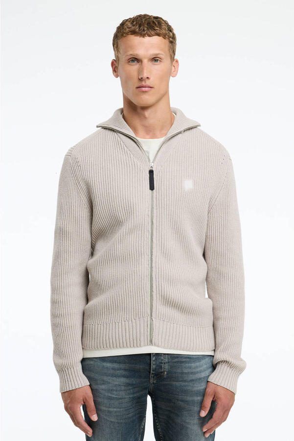 CHASIN' vest rib gebreid beige