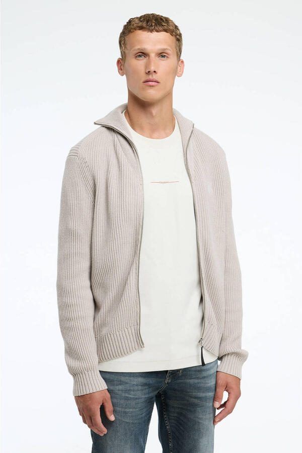 CHASIN' vest rib gebreid beige - Foto 2