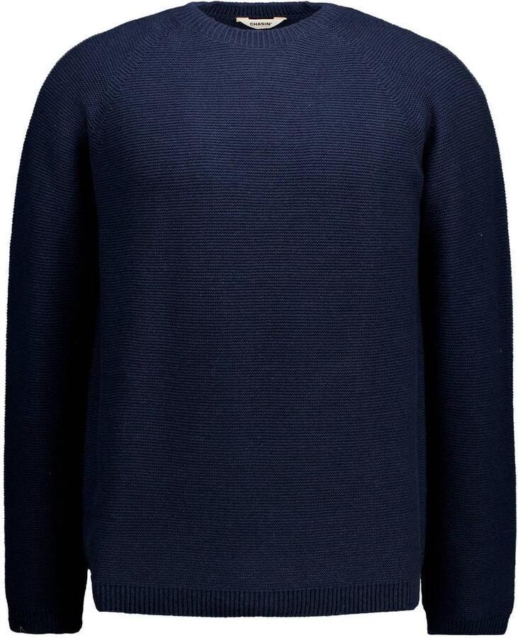 CHASIN' Zyro 3D Ply relaxed fit gebreide trui donkerblauw - Foto 2