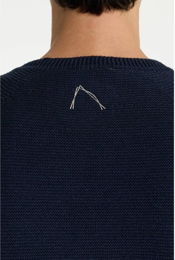 CHASIN' Zyro 3D Ply relaxed fit gebreide trui donkerblauw - Foto 3