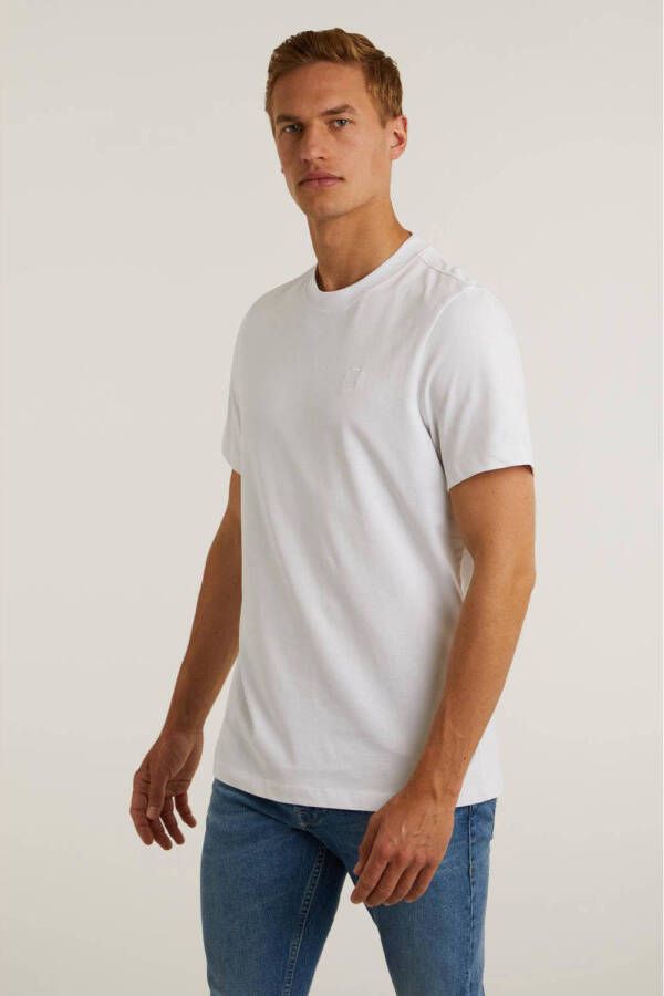 CHASIN' regular fit T-shirt Brace van biologisch katoen white