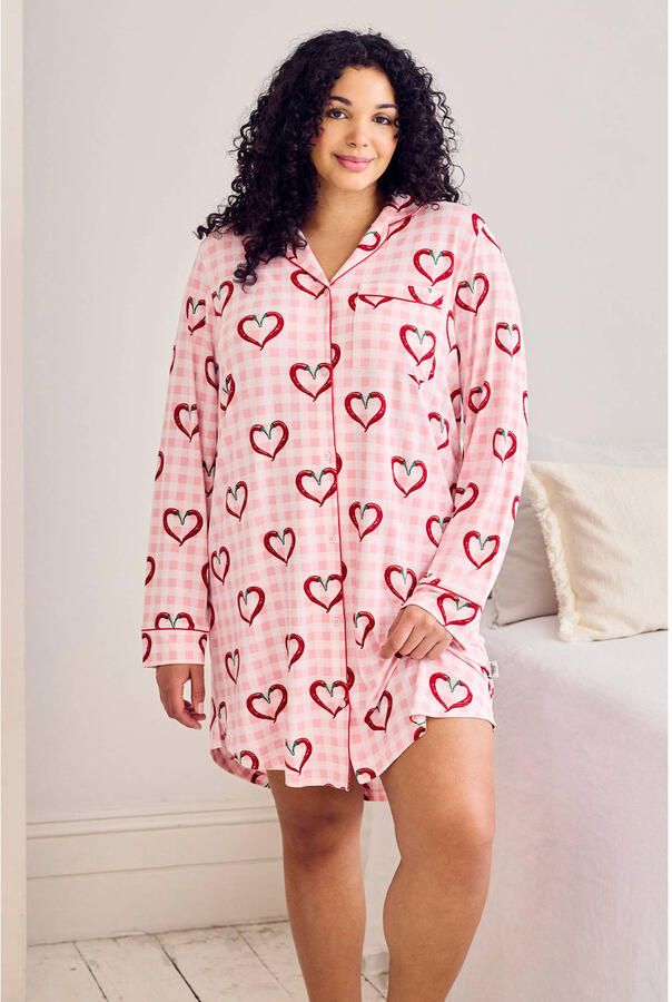 Chelsea Peers nachthemd roze rood