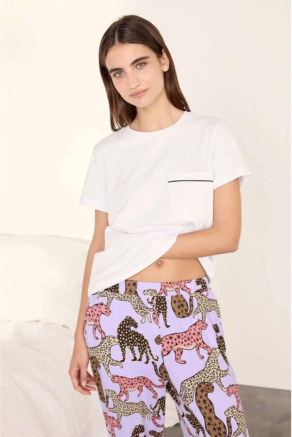 Chelsea Peers pyjama lila wit
