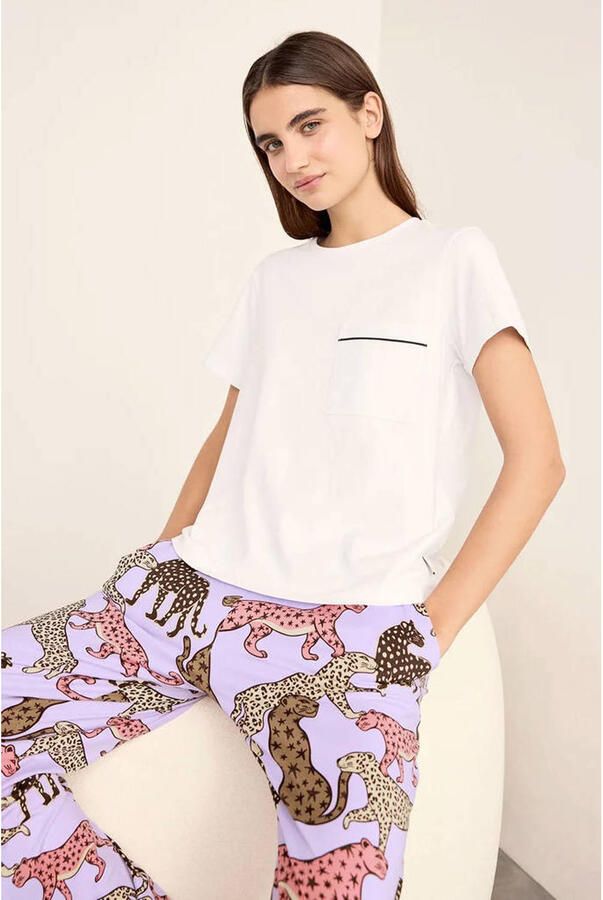 Chelsea Peers pyjama lila wit - Foto 3