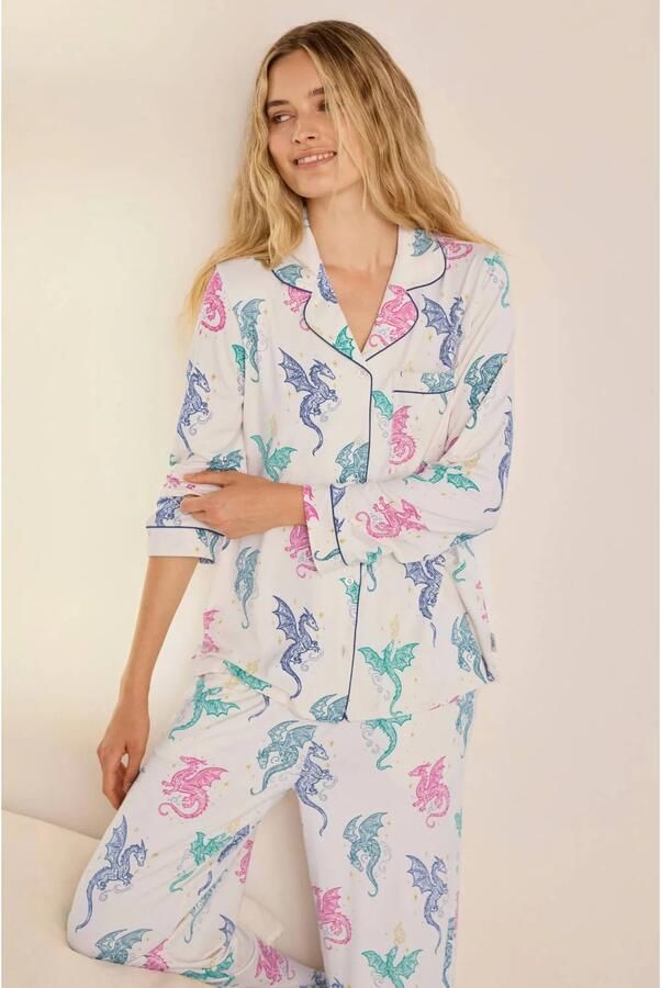 Chelsea Peers pyjama set beige multi