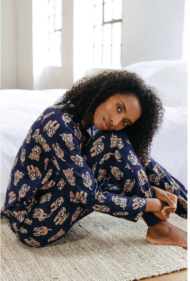 Chelsea Peers pyjama set donkerblauw - Foto 2