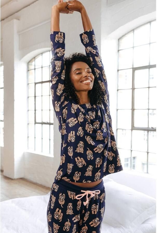 Chelsea Peers pyjama set donkerblauw - Foto 3