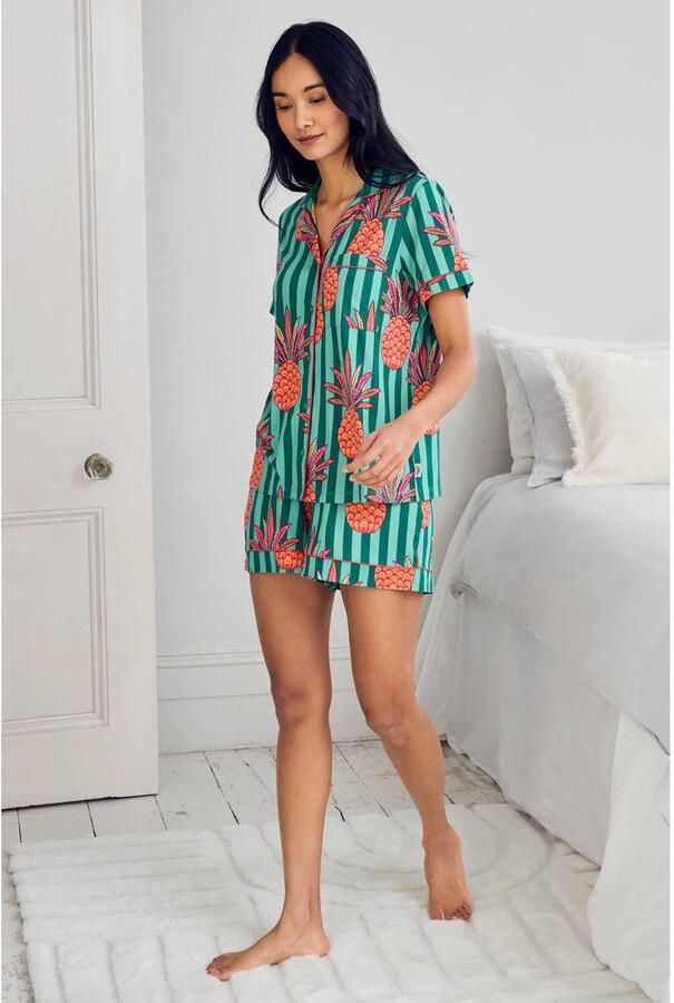 Chelsea Peers shortama turquoise groen oranje