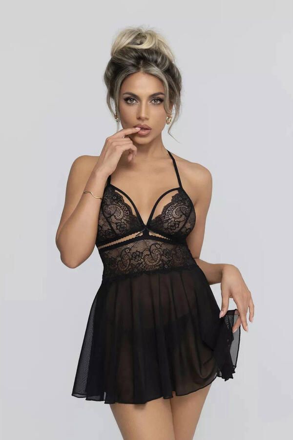 Christine le Duc babydoll Pandora zwart