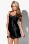 Christine le Duc satijnen slipdress Lara zwart - Thumbnail 1