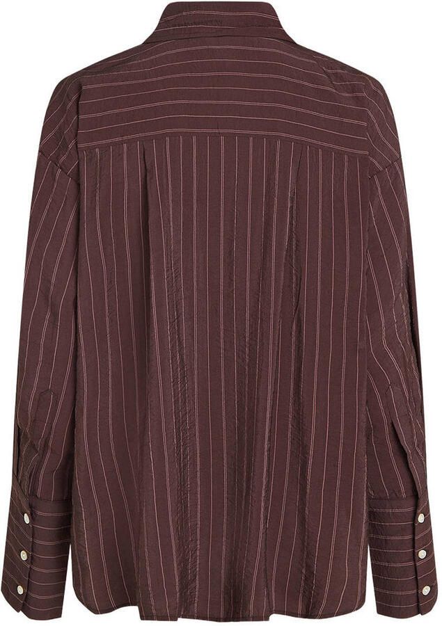 Circle of Trust blouse met krijtstreep bruin