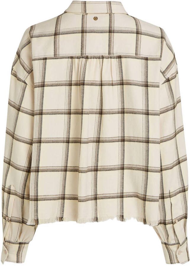 Circle of Trust geruite blouse beige brin - Foto 2
