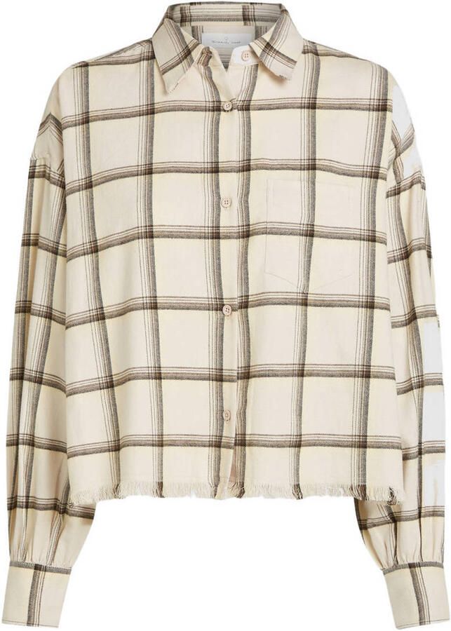 Circle of Trust geruite blouse beige brin