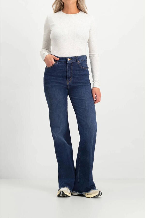 Circle of Trust high waist wide leg jeans dark blue denim