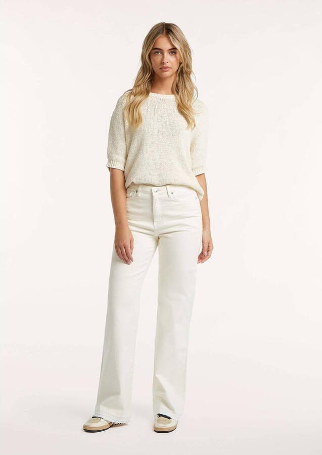 Circle of Trust high waist wide leg jeans ecru