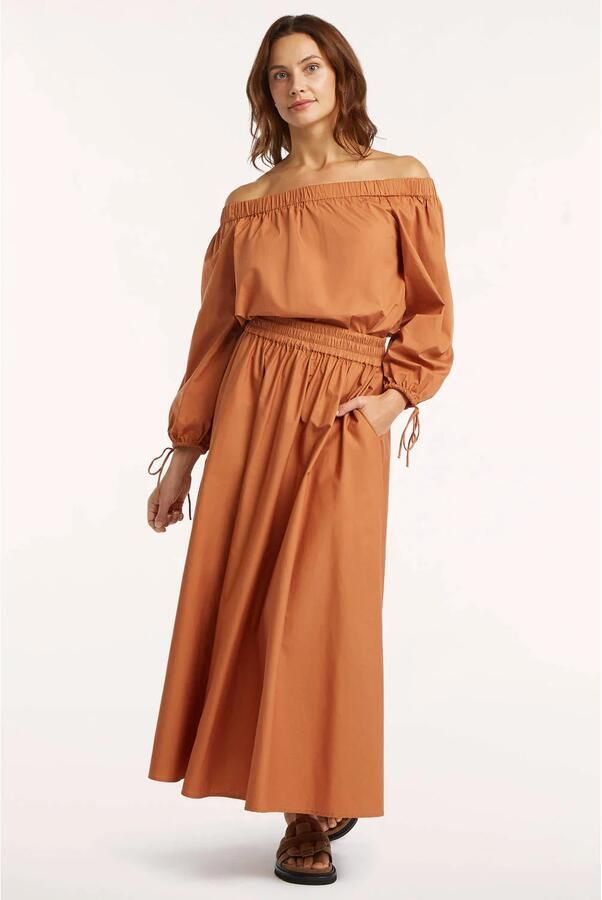Circle of Trust midi rok oranje - Foto 2
