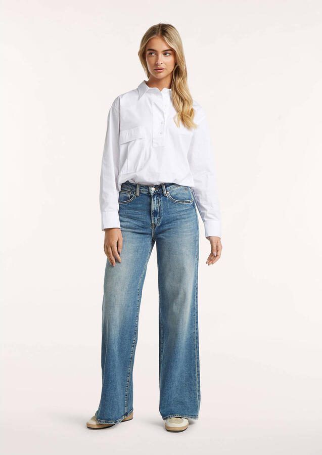Circle of Trust wide leg jeans medium blue denim