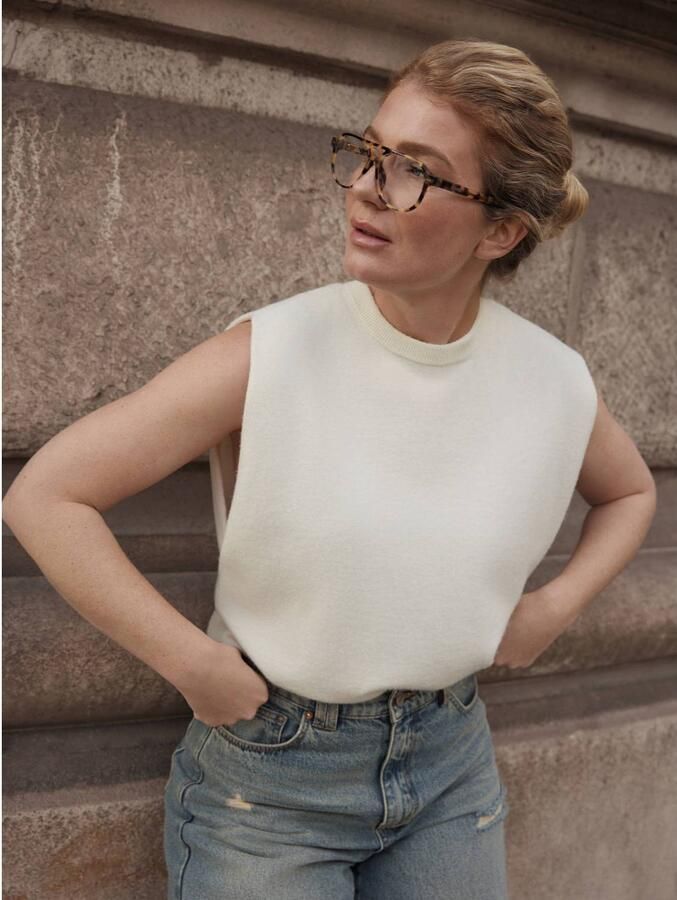 Circle of Trust X Iris Zeilstra spencer met wol crème